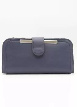 Маленький кошелек из искусственной кожи D2C, темно-синий