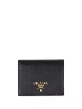 Маленький кошелек из кожи Saffiano Prada, черный