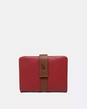 Маленький кошелек из красной кожи Abbacino, красный