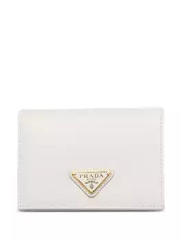 Маленький кошелек из сафьяновой кожи Prada, белый