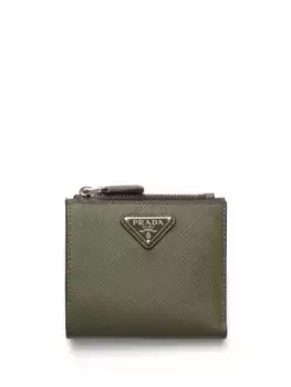 Маленький кошелек из сафьяновой кожи Prada, зеленый
