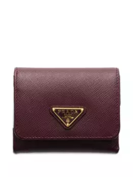 Маленький кошелек из сафьяновой кожи Prada, красный