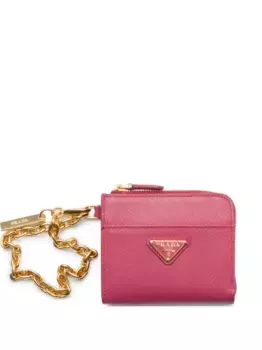 Маленький кошелек из сафьяновой кожи Prada, розовый