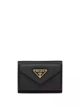 Маленький кошелек из сафьяновой кожи Prada, черный