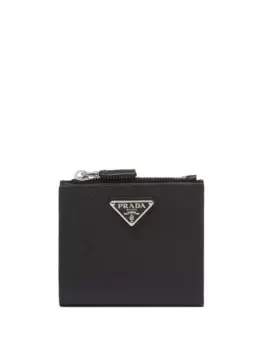 Маленький кошелек из сафьяновой кожи Prada, черный