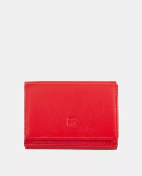 Маленький кошелек из телячьей кожи наппа красного цвета с портмоне для монет Dudu, красный