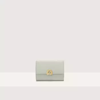 Маленький кошелек из зерненой кожи Coccinelle BINXIE, зеленый