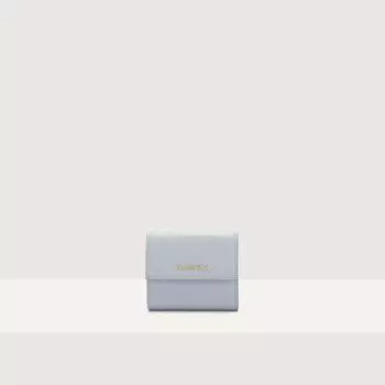 Маленький кошелек из зерненой кожи Coccinelle METALLIC SOFT, синий