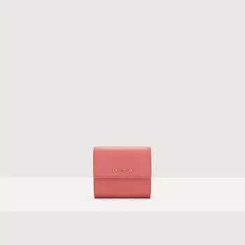 Маленький кошелек из зерненой кожи Coccinelle METALLIC SOFT, красный