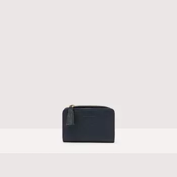 Маленький кошелек из зерненой кожи Coccinelle TASSEL, синий