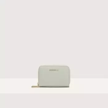 Маленький кошелек из зерненой кожи Coccinelle METALLIC SOFT, зеленый