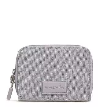 Маленький кошелек Lighten Up на круговой молнии Outlet Vera Bradley, цвет Medium Heather Gray