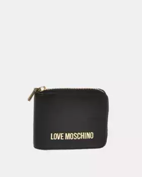 Маленький кошелек на молнии Love Moschino, черный