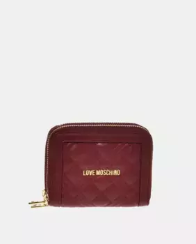Маленький кошелек на молнии Love Moschino, бордовый