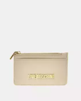Маленький кошелек на молнии Love Moschino, цвет Crudo