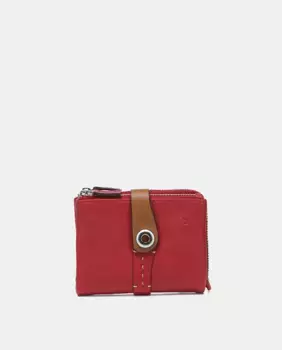 Маленький кошелек Oceans Diary из красной двухцветной кожи Abbacino, красный
