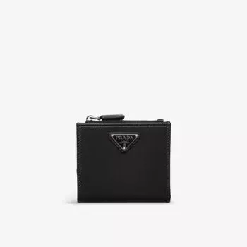 Маленький кошелек Re-Nylon из переработанного нейлона и кожи Prada, черный