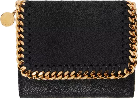 Маленький кошелек с клапаном Falabella Stella McCartney, черный