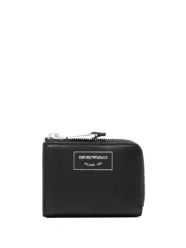 Маленький кошелек с круговой молнией EMPORIO ARMANI, черный