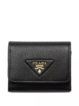 Маленький кошелек с логотипом Prada, черный