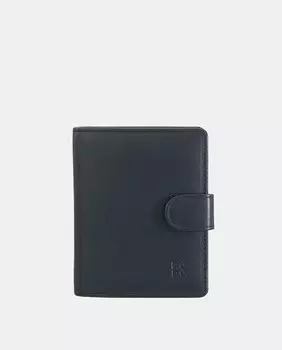 Маленький кошелек темно-синего цвета из телячьей кожи Napa с пуговицей Dudu, темно-синий