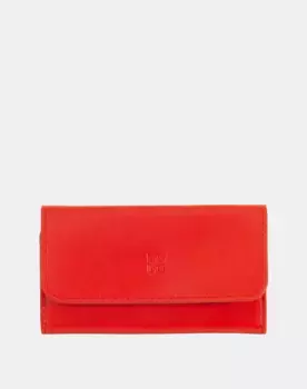 Маленький кожаный брелок на 5 крючков Dudu, красный