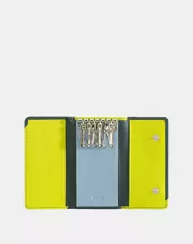 Маленький кожаный брелок на 6 крючков Dudu, зеленый