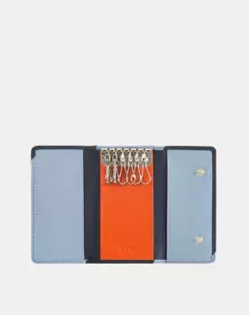 Маленький кожаный брелок на 6 крючков Dudu, темно-синий