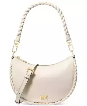 Маленький кожаный конвертируемый клатч Kyla Michael Kors, коричневый/бежевый