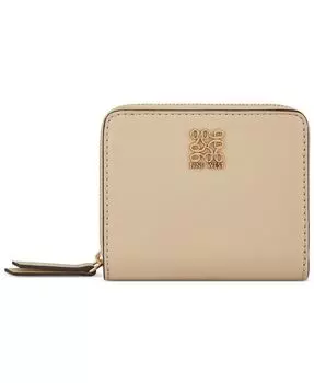 Маленький кожаный кошелек Grid 9 с хорошей мини-молнией вокруг Nine West, цвет Beige