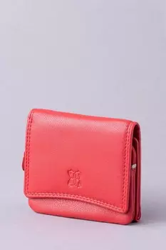Маленький кожаный кошелек Lakeland с клапаном Lakeland Leather, красный