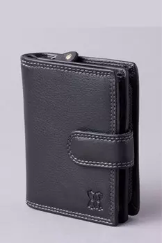 Маленький кожаный кошелек Lakeland со складками Lakeland Leather, черный