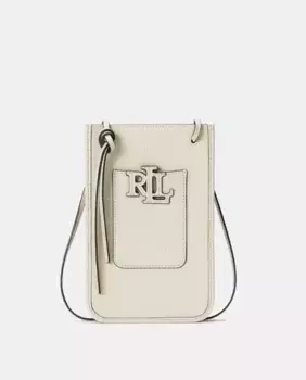 Маленький кожаный кошелек Lauren Ralph Lauren, белый