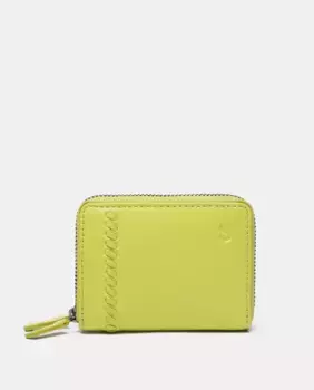 Маленький кожаный кошелек с плетеными деталями Abbacino, зеленый