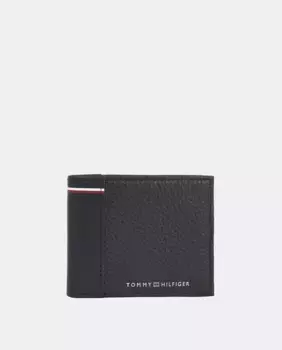 Маленький кожаный кошелек Tommy Hilfiger, черный