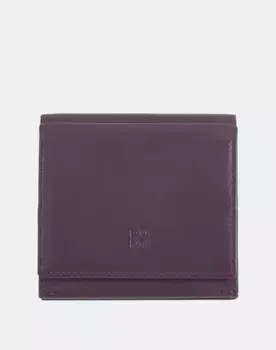Маленький кожаный мужской кошелек с отделением для монет Dudu, фиолетовый