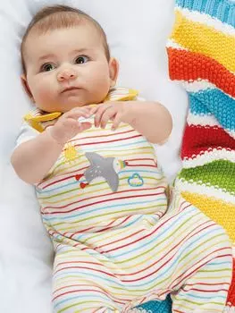 Маленький летний подарочный комбинезон и топ из органического хлопка для малышей Frugi, мульти