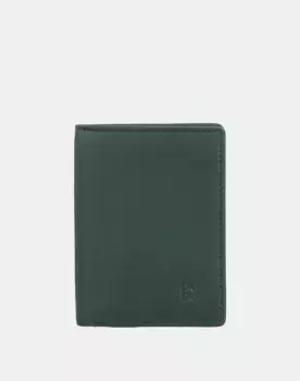 Маленький мужской кошелек Dudu из телячьей кожи наппа с визитницей, зеленый