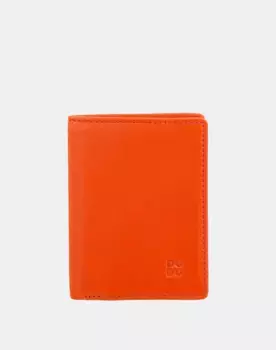 Маленький мужской кожаный кошелек для карт Dudu, оранжевый