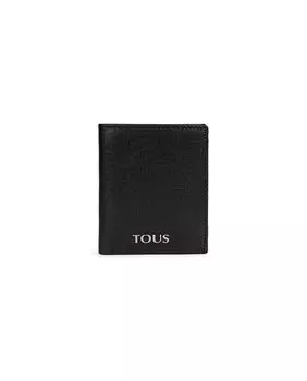 Маленький мужской кожаный кошелек New Berlin черного цвета Tous, черный