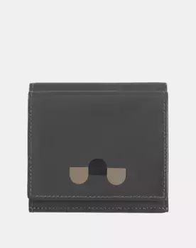 Маленький мужской кожаный кошелек с портмоне Dudu, темно-серый