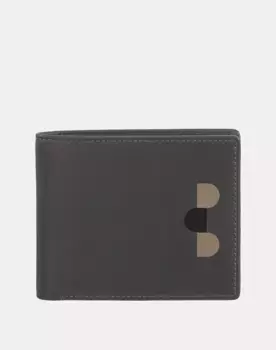 Маленький мужской кожаный кошелек с портмоне Dudu, темно-серый
