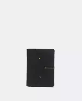 Маленький мужской кожаный кошелек с защитой RFID черного цвета Abbacino, чёрный