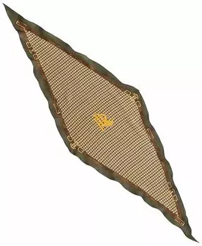 Маленький ромбовидный шарф с поясом и шотландкой Lauren Ralph Lauren, бежевый