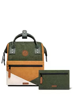 Маленький рюкзак Doha из переработанного бархата Cabaia, мультиколор