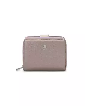 Маленький серебристый кошелек на молнии Tous, серебряный