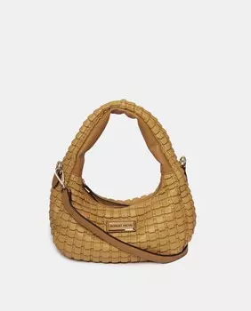 Маленький синий хобо со складками и длинной ручкой Robert Pietri, синий