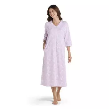 Маленький стеганый длинный халат Miss Elaine Essentials, цвет pink paisley