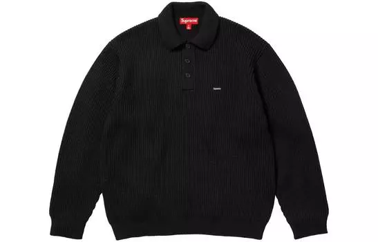 Маленький свитер-поло с квадратным вырезом Supreme, серый/серый