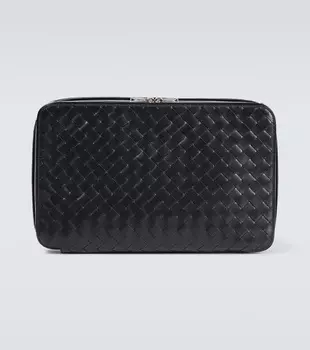 Маленький упаковочный кубик intrecciato Bottega Veneta, черный